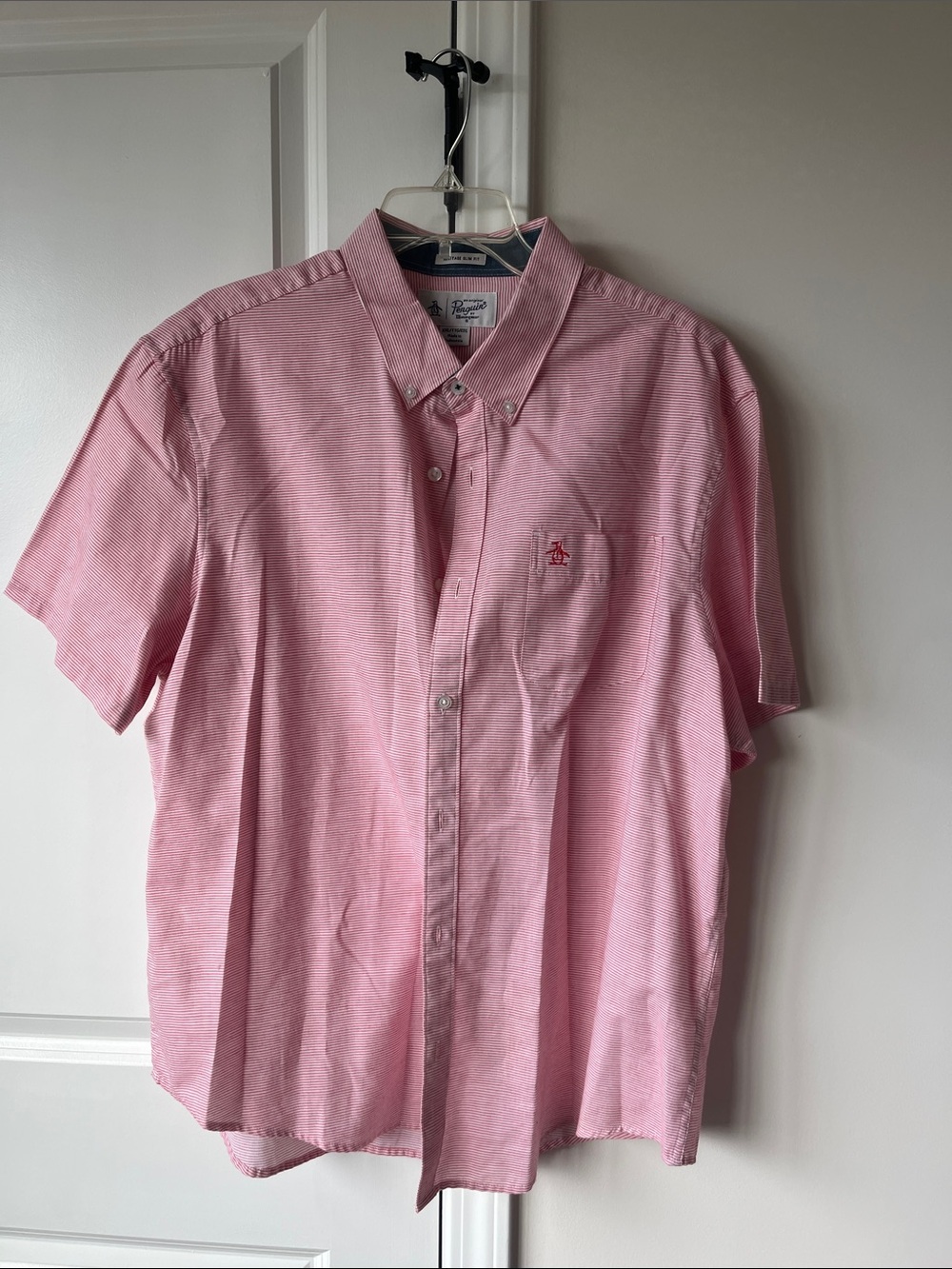 Short-Sleeve Button-Down Shirt in Pink by Original Penguin